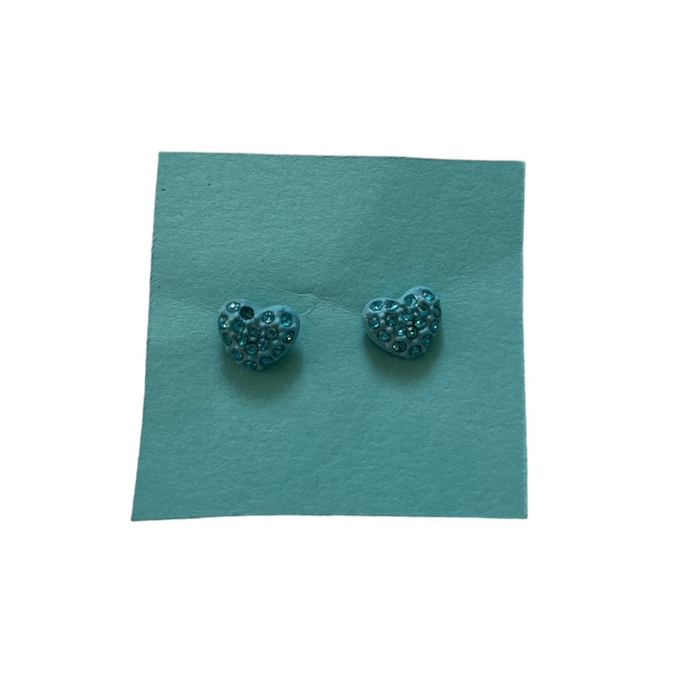 Blue Heart Earrings